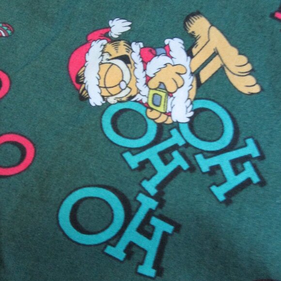 Garfield Christmas Fabric Lot of 3 Pieces  HO HO HO - Picture 3 of 5